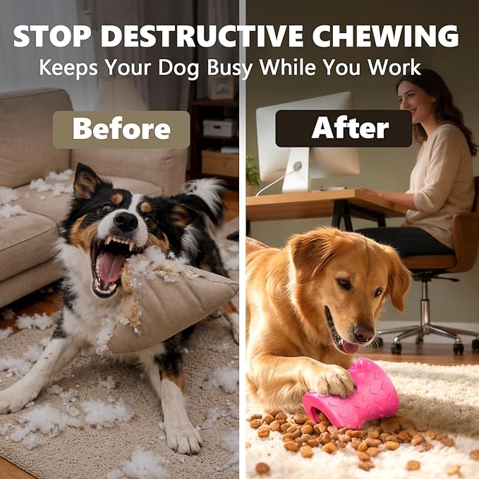 Dog Puzzle Toy – Interactive Treat Dispensing Dog Toy to Keep Dogs Busy, Mental Stimulation & Boredom Relief Toy for Indoor Play, Small & Medium Dogs