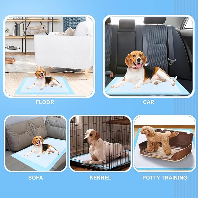 Dog Pee Pads, Super Absorbent Puppy Pads Disposable Dogs Training Pads, Quick Drying Leak-Proof Dog Potty Pads for Doggies Puppies Cats ( 40"x47" 40 Count)