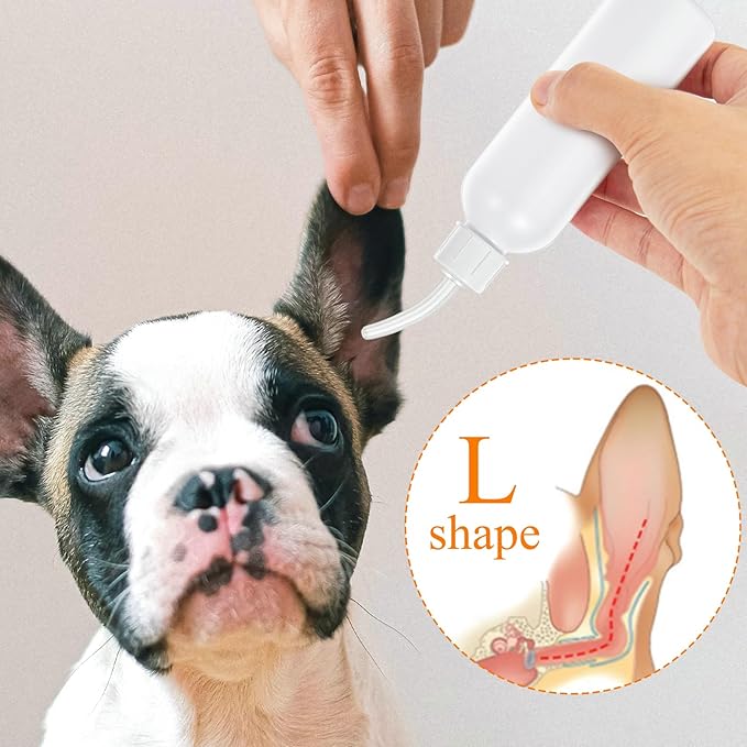 3PCS Empty Plastic Squeeze Bottles for Liquids, 3.38oz Empty Dropper Bottle for Medicated Ear Drops for Dogs with Stickers