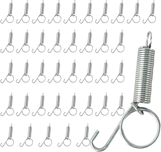 40Pcs Spring Cat Door Latch and Catches, Multi-Functional Pet Door Spring Latch Hook Wire Cage Clips, One-Handed Fixing Pet Rabbit Cage Wire for Rabbit Dog Cat Parrot Guinea Pig Squirrel Cages