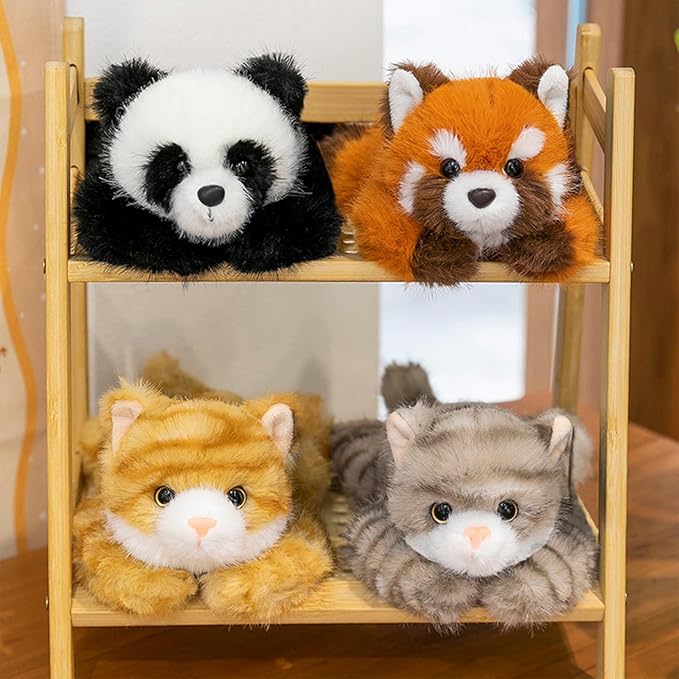 PEACH CAT Cat Stuffed Animal Cute Plushies Small Plush Toys Gifts for Kids Grey