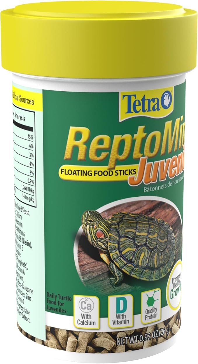 Tetra ReptoMin Baby Floating Food Sticks 0.92 Ounce, For Small Aquatic Turtles, Newts And Frogs (Pack of 36)