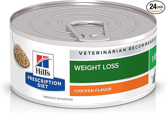 Hill's Prescription Diet r/d Weight Reduction Wet Cat Food, Chicken, 5.5 oz. Cans, 24-Pack