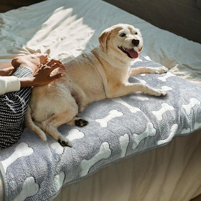 Dog Blankets for Medium Large Dogs, 3 Pack Dog Blanket Washable 41" x 31", Gifts Puppy Essentials, Fuzzy Soft Pet Mat Throw Cover for Kennel Crate Bed, Cat Blanket, Blankets for Dogs, Pet Blanket