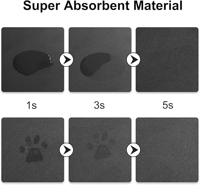 Dog Food Mat Pretty Sunflower Absorbent Dog Cat Bowl Mat for Food and Water