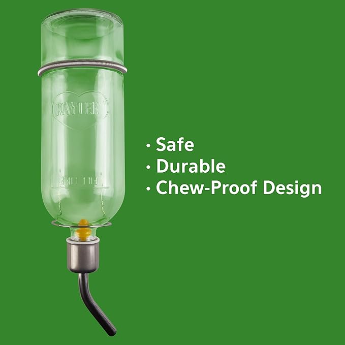 Kaytee Chew-Proof Water Bottle for Pet Ferrets and Rabbits, 26 oz
