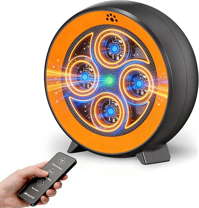 New Anti Barking Device for Dogs, Rechargeable Dog Barking Deterrent up to 75ft with Remote, Variable Ultra Frequency/6 Modes/IP65 Waterproof Dog Silencer Stop Neighbors‘ Dog from Barking (Orange)