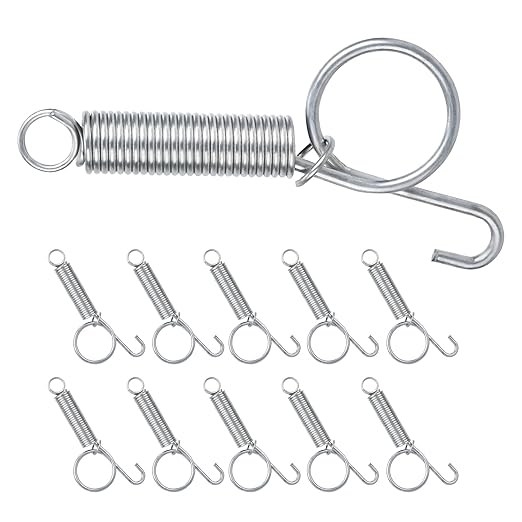 10 Pack Multi-Functional Metal Finger Spring Latch Hook for Rabbit Cage Door Dog Crate Lock Cat Door Latch for Fixing Small Animal, Rabbit, Dog, Parrot, Guinea Pig,Squirrel