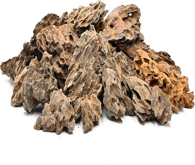 Natural Rock Stone 10lb Fish Tank Rock for Aquarium Landscaping Models Fish Tank Decoration,Freshwater Planted Aquariums and Amphibian Enclosures-2-6 inches