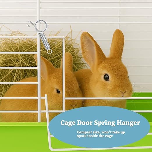 10 Pack Multi-Functional Metal Finger Spring Latch Hook for Rabbit Cage Door Dog Crate Lock Cat Door Latch for Fixing Small Animal, Rabbit, Dog, Parrot, Guinea Pig,Squirrel