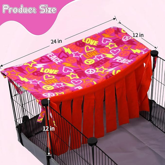 NAPLORD Guinea Pig Hideout, Guinea Pig Fleece Forest,1x2 C&C Fleece Forest for Guinea Pigs, Hedgehog, Bunny,Small Pets