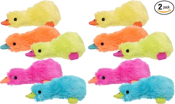 Multipet Single Color Duckworth Duck MINI 4" Assorted Size:Pack of 2