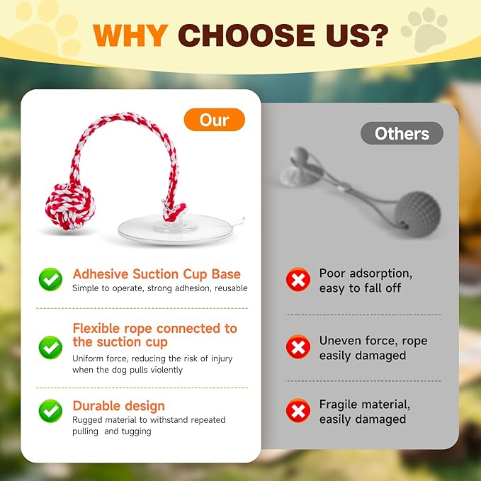 Interactive Dog Toys to Keep Them Busy, Tug of War, Dog Enrichment Toys for Aggressive Chewers, Puppy Teething Toys,Durable Rope & Chew Ball, Indoor Toys Small Dogs，Red White