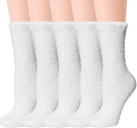 Ginmewrae Women Fuzzy Socks Cozy Soft Fluffy Cute Animal Slipper Socks Sleeping Warm Socks Christmas Gift for Girls