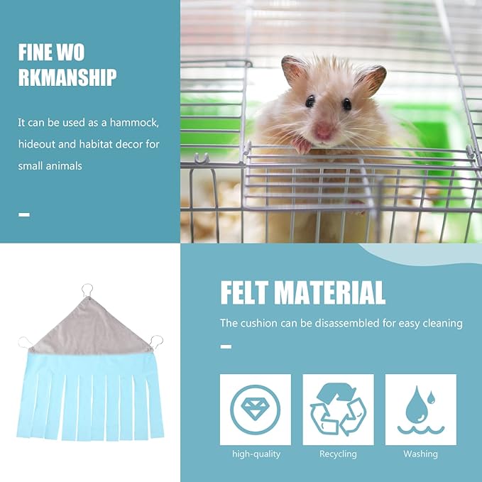 2pcs Pet Tent Hammock Soft Breathable Hidden House for Hideaway Provides Cozy Safe Space for Ferrets Guinea Pigs and Hamsters
