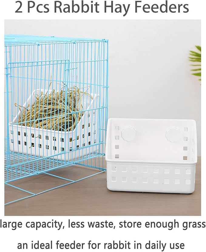 Tfwadmx Rabbit Hay Feeder Hay Rack Manager Holder Plastic Food Bowl Use for Grass Ideal for Bunny Guinea Pig