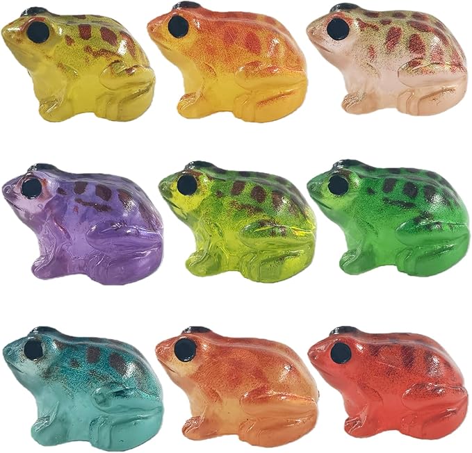 EMiEN 10Pcs Luminous Mini Frog for Decoration Fairy Garden Plant Décor,Cabinet,Aquarium Ornaments Party etc.