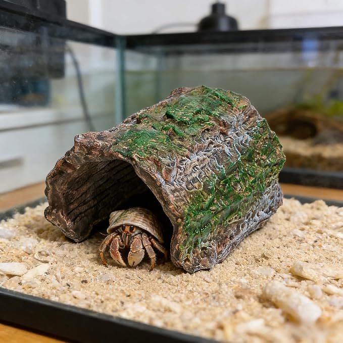 Reptile Hide Fish Tank Decorations Reptile Tank Habitat Aquarium Decor Hideout Terrarium Accessories Reptiles Cave for Dragon Lizard Spider
