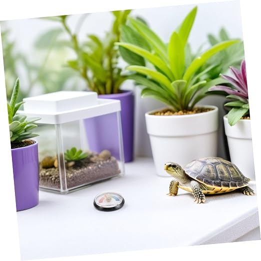 Amosfun 2pcs Reptile Terrarium Hygrometers for Turtle Enclosure Humidity Monitoring and Control Accessories with Accurate Measurement for Pet Habitat Maintenance