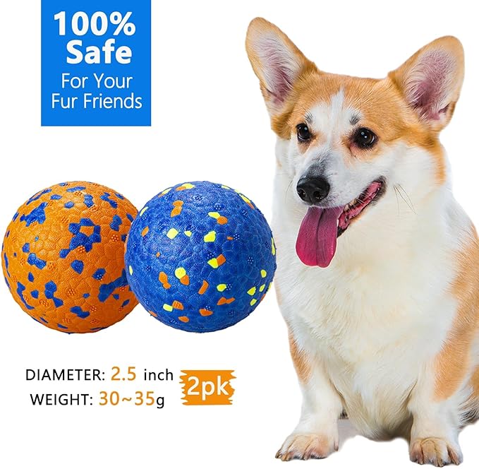 Dog Ball Toys Dog Tennis Ball for Aggressive Chewers Indestructible Bouncy Lightweight Water Toy Fetch Ball for Large Medium and Small Dog