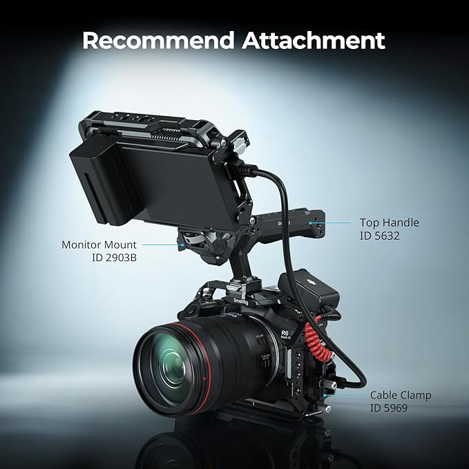 SmallRig Camera Cage for Canon R6 Mark III / R6 Mark II, Formfitting Video Making Rig, HawkLock Dual NATO Rails, Quick Release Plate for Arca, Compatible with DJI RS 3 / RS 3 Pro/RS 4 / RS 4 Pro-5954