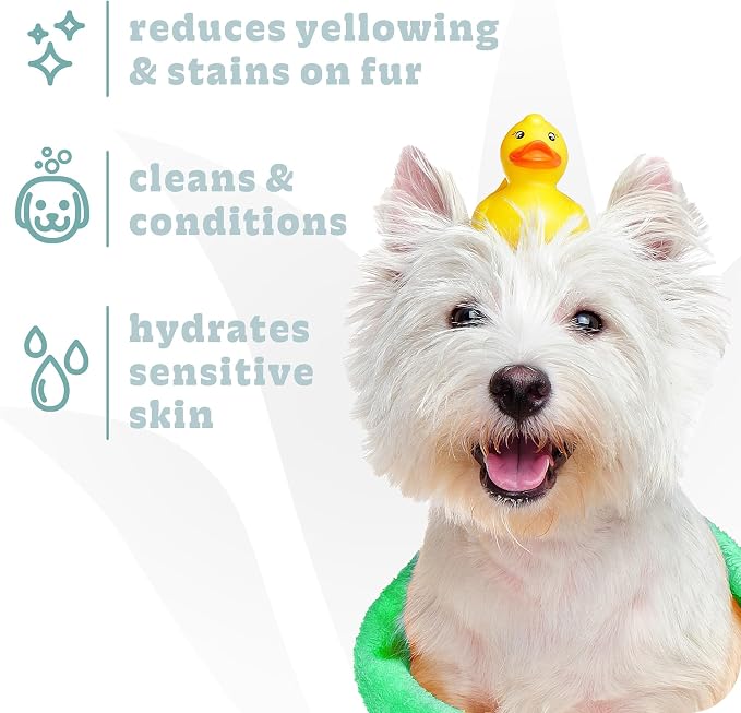 Espree Bright White Shampoo & Conditioner for Dogs, Stain-Removing, Brightening Formula for White Fur and Light-Coated Pets, Gentle and Hydrating for Sensitive Skin, 20oz