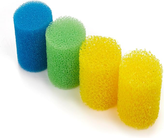 Cylindrical Fish Tank Filter Sponges, 3 Coarse Grades, Aquarium Filter Foams for Model TH-330B Internal Filter, Including 1 Fine Sponge, 1 Medium Sponge, 2 Coarse Sponge(TH280AB-S)