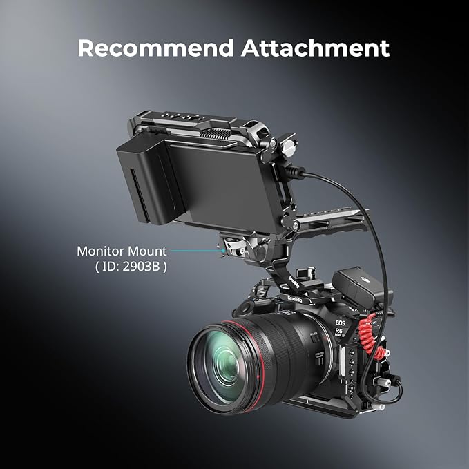 SmallRig Camera Cage Kit for Canon R6 Mark III with Top Handle and Cable Clamp, HawkLock NATO Rails, Quick Release Plate for Arca, Compatible with DJI RS 3 / RS 3 Pro/RS 4 / RS 4 Pro-5955