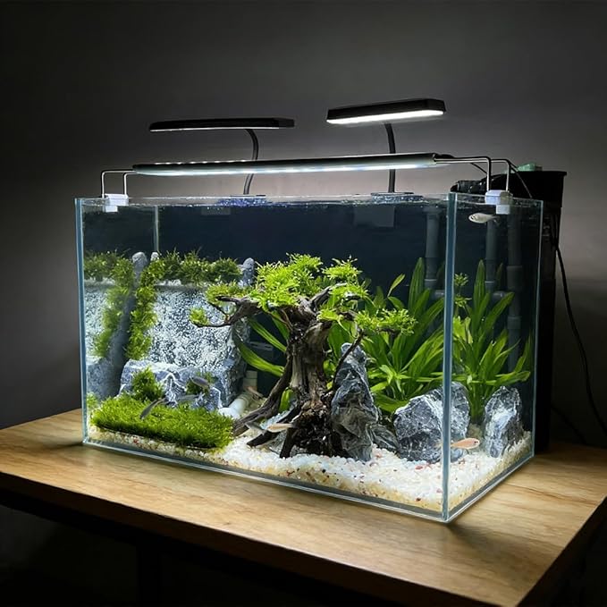 Dynamic Aquarium Decoration Sand Waterfall, Large Resin Model Seiryu Stone for Aquascaping with Water Pump and White Aquarium Sand, Fish Tank Accessories Hardscape