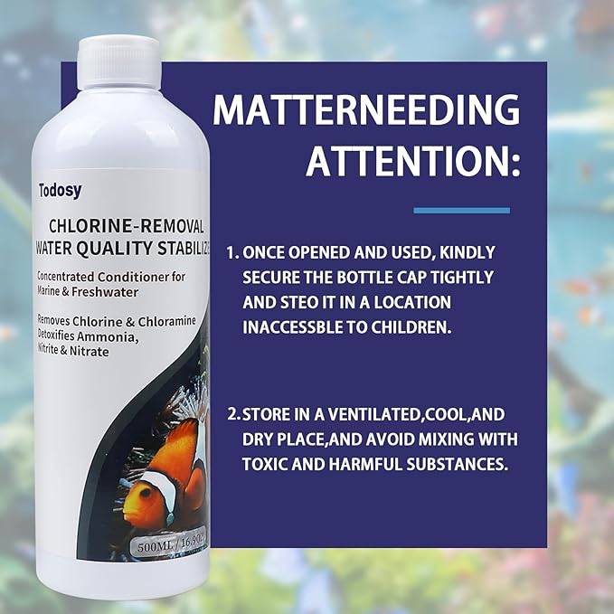 Aquarium Water Regulator and dechlorinator - 16.91 Ounce for Freshwater and Marine Aquariums (500ML / 16.91OZ)