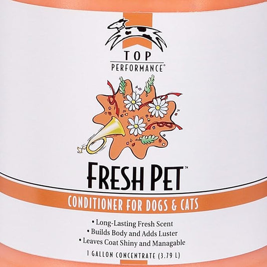 TOP Performance Fresh PET Conditioner for Dogs and Cats, Fresh Scent, 1-Gallon Concentrate