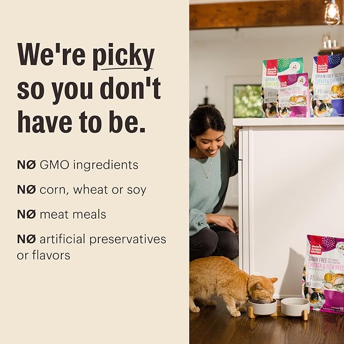 The Honest Kitchen Human Grade Whole Food Clusters Grain Free Chicken & Fish Dry Cat Food, 10 lb Bag