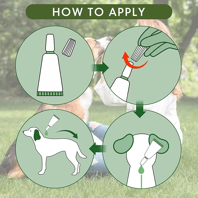 Flea and Tick Prevention for Dogs, Dogs Flea & Tick Treatment with Fipronil, Long-Lasting & Fast-Acting Topical Flea & Tick Control Drops (3 Doses, 5-22lbs)