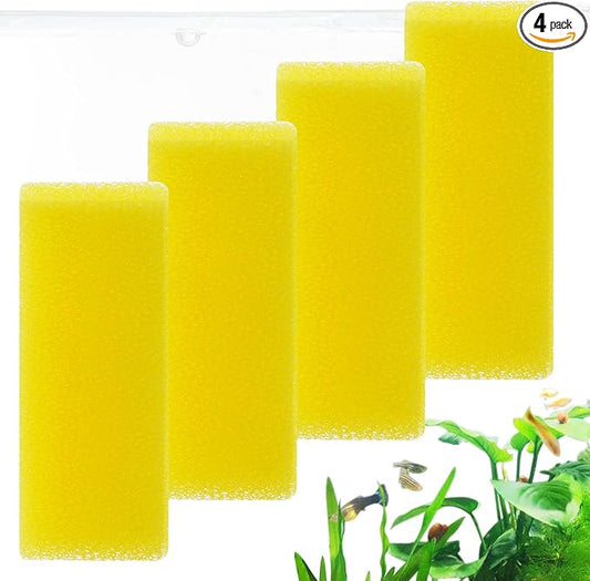FEDOUR 4PCS Replacement Aquarium Biochemical Sponge for 10W Aquarium Filter, Aquarium Filter Sponges for Replacement