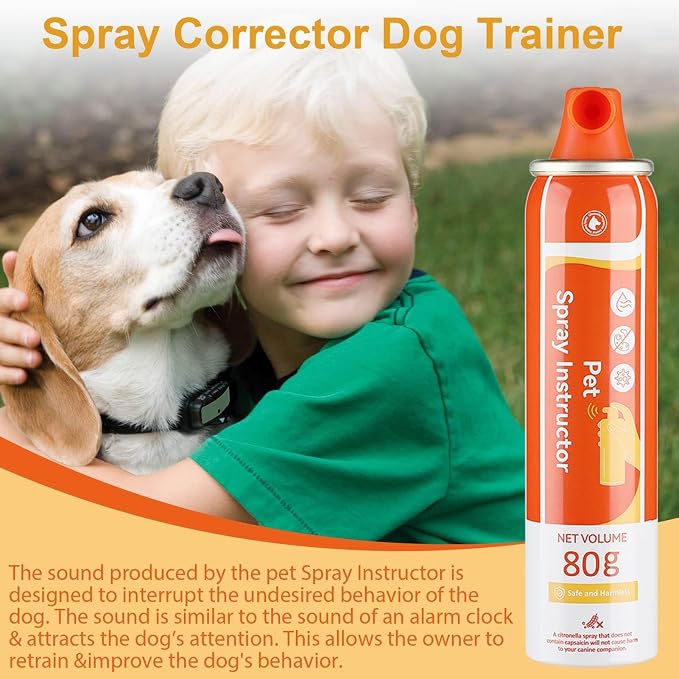 Corrector Spray Dog Trainer 70ml 1 Pack Pet Trainer Spray, Corrector Spray for Dog to Stops Barking, Jumping Up, Food Stealing, Dog Fights, Avoidance, Unwanted Dog Behaviour-Orange-1
