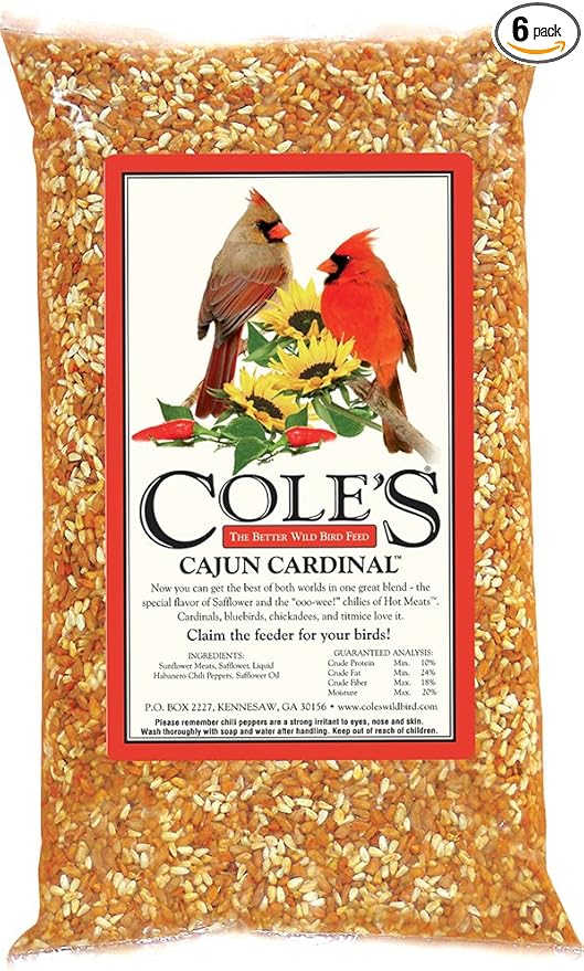Cole's CB05 Cajun Cardinal Blend Bird Seed, 5-Pound (Pack of 6)