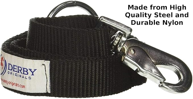 Derby Originals Heavy Duty Adjustable 30” Nylon Hanging Bucket Straps for Water and Feed Buckets - Available in 16 Colors and Patterns (Blue Chevron)