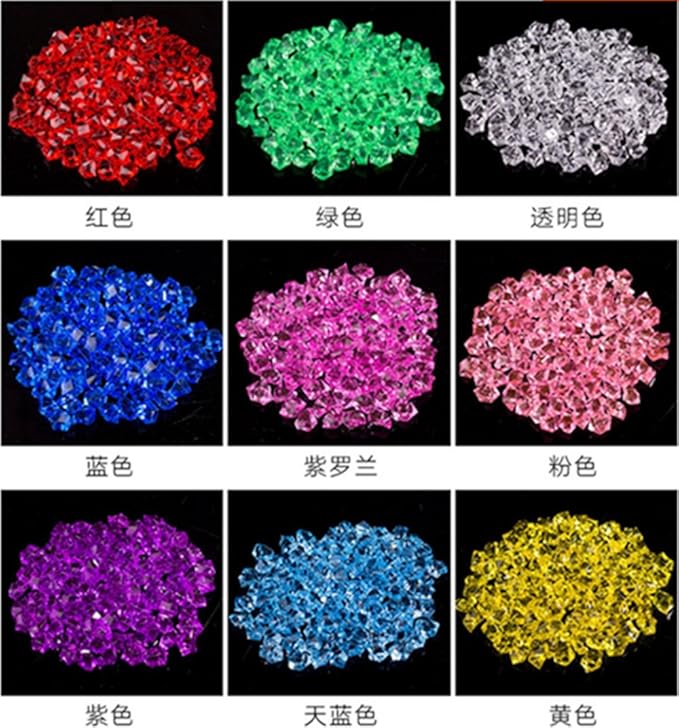 Ivie Colorful Crystal Stone Acrylic Glass Transparent Stone for Fish Tank,Aquarium,Terrariums,Vase,Plants,Garden Decoration (200grams) (green-2)