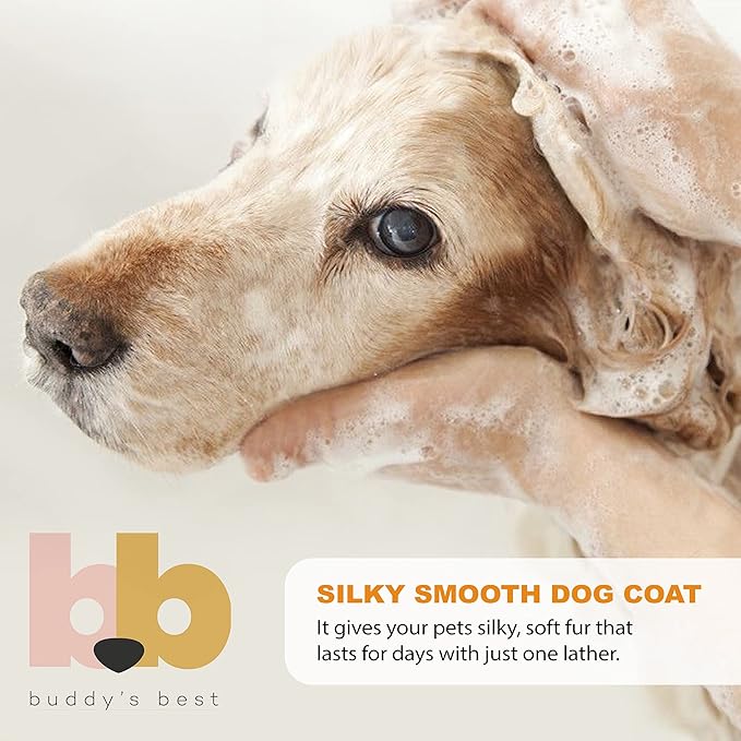 Buddy's Best Dog Shampoo for Smelly Dogs - Dog Shampoo and Conditioner for Dry and Sensitive Skin - Moisturizing Puppy Wash Shampoo, Ripe Melon Scent, 16oz
