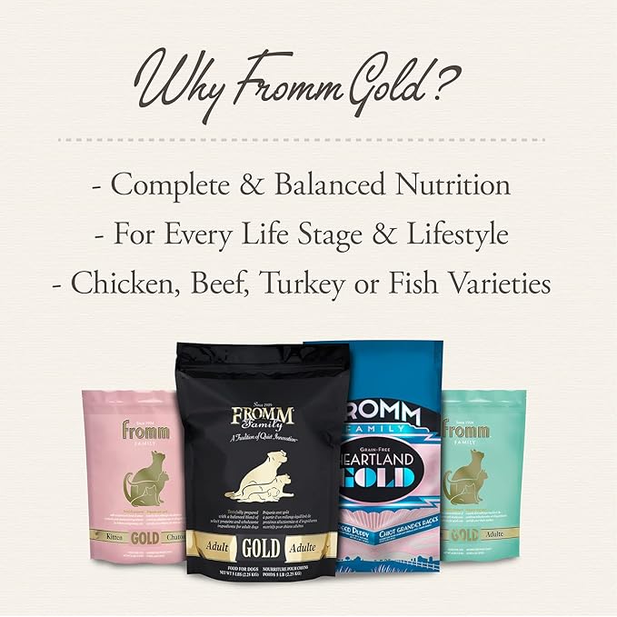 Fromm Large Breed Puppy Gold Premium Dry Dog Food - Dry Puppy Food for Large Breeds - Chicken Recipe - 5 lb