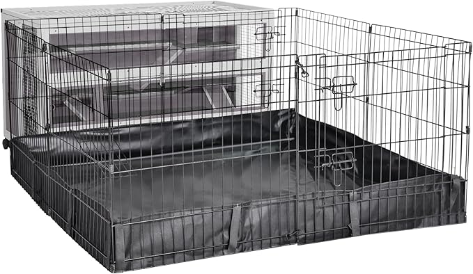 Aivituvin Hamster Cage Guinea Pig Cage with Metal Frame Chewproof Rat House Small Animal Cage Movable