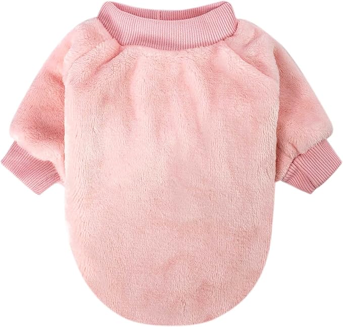 FabriCastle Dog Sweaters, 3-Pack Dog Clothes for Small Dogs Girl & Cats, Soft and Warm Pet Coats XXS - XXL, Winter Pet Jackets, Doggy Apparel Costumes, Puppy Outfits (Pink,Purple,Light Pink, X-Small)