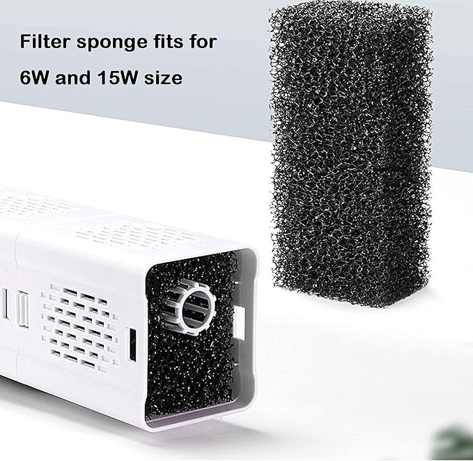 4pcs Bio-Sponge Filter Replacement for 6W 15W Ultra Quiet Fish Tank Filter 4-in-1 Internal Aquarium Filter