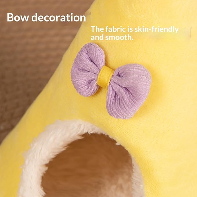 2 Packs Small Animal Warm Hideout, Washable Indoor Pet Shelter, Cage Accessory for Hedgehog, Squirrel, Guinea Pig, Hamster & Multi-Pets (C,M:15X15X20CM)