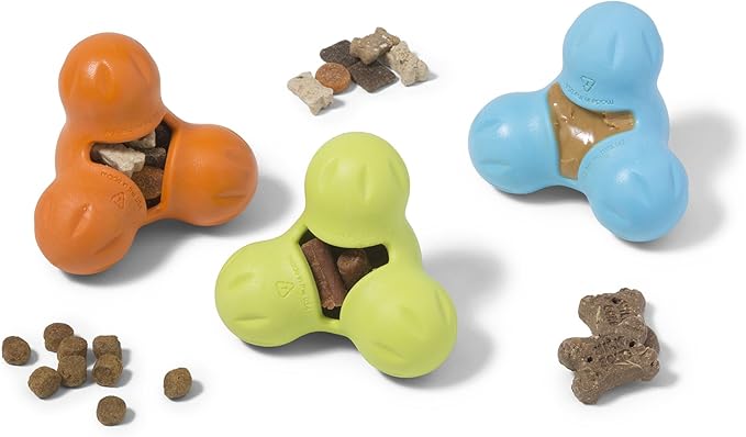 WEST PAW Zogoflex Tux Treat Dispensing Dog Chew Toy – Interactive Chewing Toy for Dogs – Dog Games for Aggressive Chewers, Fetch, Catch – Holds Kibble, Treats, Large 5", Granny Smith