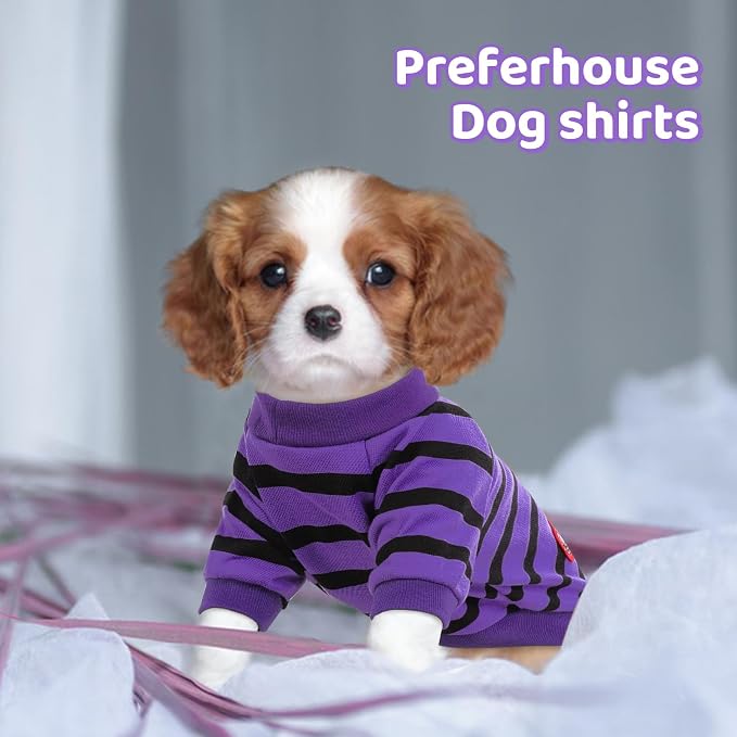 Dog Shirts for Large Dogs, Striped T-Shirts Pets Vest Pet Apparel Tee Shirts Dog Tank Top Spring Summer Suitable for Chihuahua French Bulldog Bichon Shih Tzu