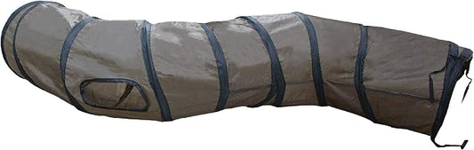 PetLike S Way Cat Tunnel Collapsible Pop-up Pet Tube Hideaway Play Toy with Ball (S-Way, Brown)