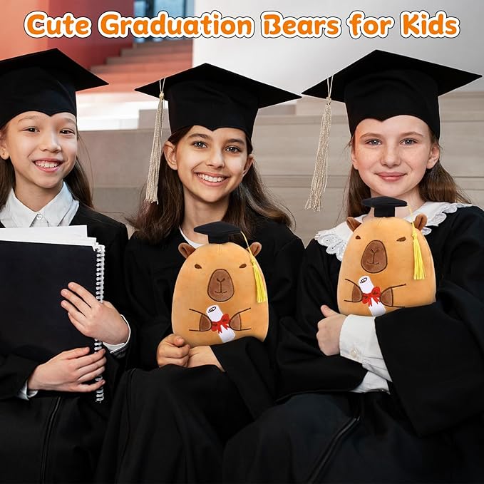 Graduation Capybara Plush Toy, 8 Inch Capybara Stuffed Animal with Cap Graduation Gifts for Kids Him Her, Class of 2026 Graduation Gifts for Kindergarten High School College