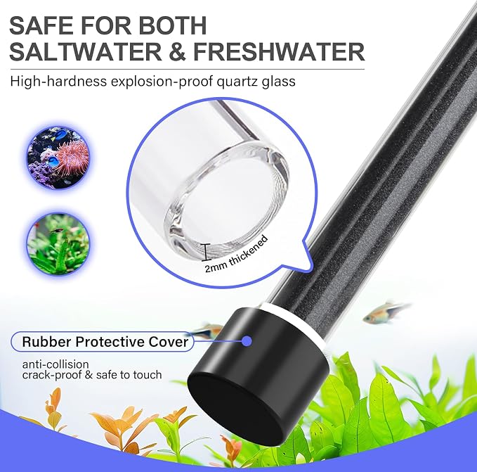 hygger 300W Aquarium Heater for 40–60 Gallon Tanks, ±0.5°C Precise Temperature Control, Dual Probe, External Controller, Overheat & Dry-Run Protection, for Freshwater & Saltwater