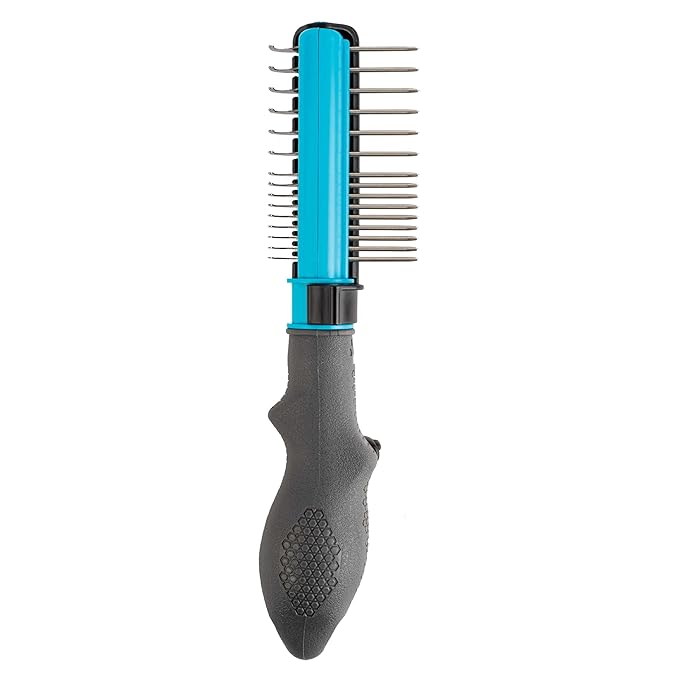 FURminator 2-in-1 Doodle Grooming Tool for Dogs, 1 Count, Dematting Tool with Comb for Mats, Tangles & Maintenance on Curly, Long, Silky & Wiry Coats